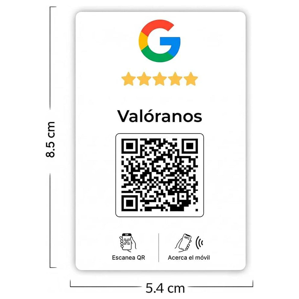 Pack 5 Tarjetas NFC Reseñas Google
