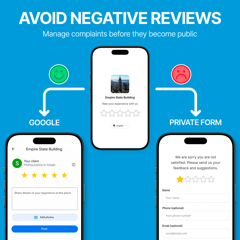 Pack of 5 Google Review NFC Cards