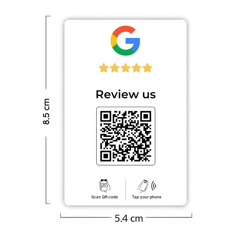 Pack of 5 Google Review NFC Cards