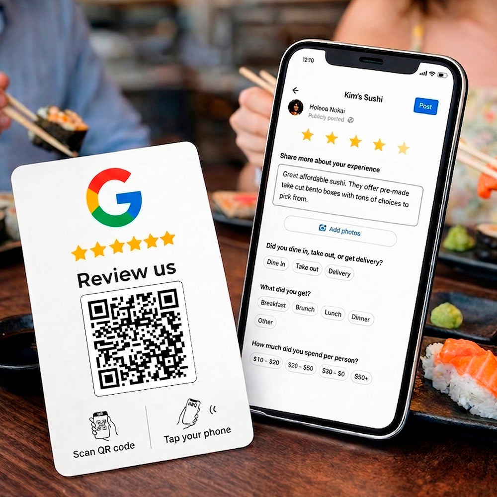 Pack of 5 Google Review NFC Cards