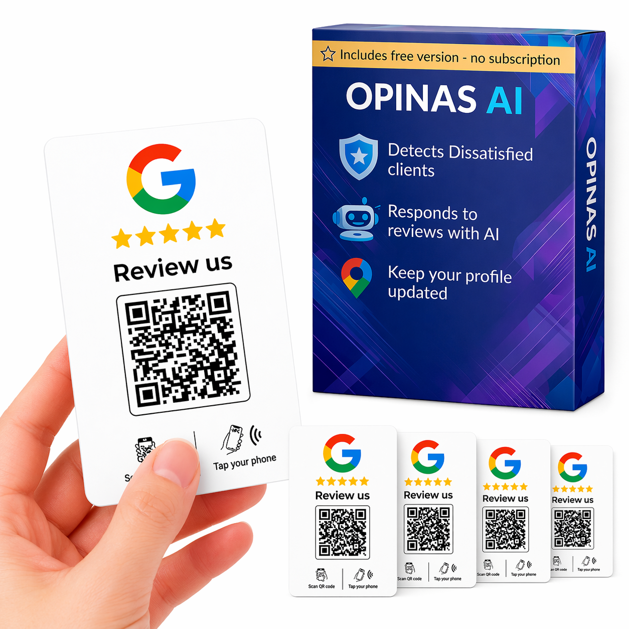 Pack of 5 Google Review NFC Cards